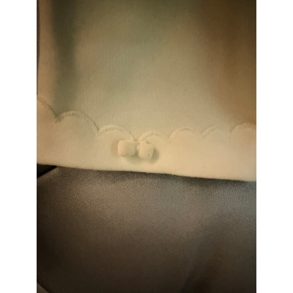 Vintage Cream Dress Gloves Women’s Scalloped Cuff Embroidered Bow Formal - Picture 4 of 14